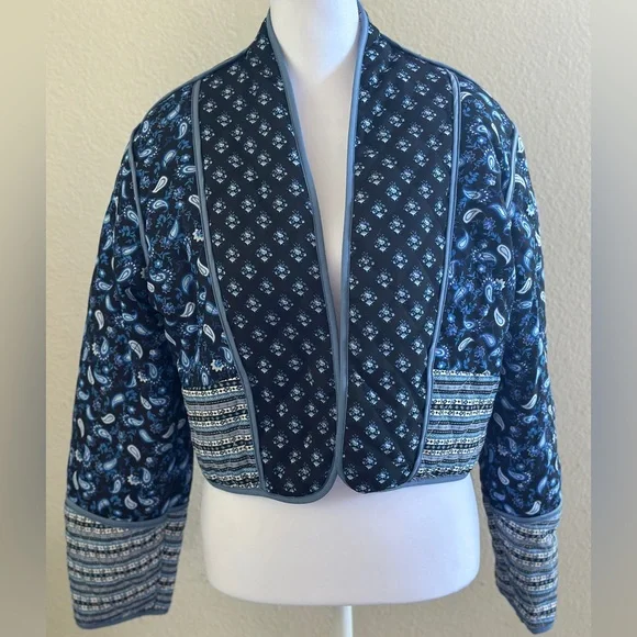 Reversible Boho Quilted Patchwork Jacket – Pink/Blue - Picture 5 of 8